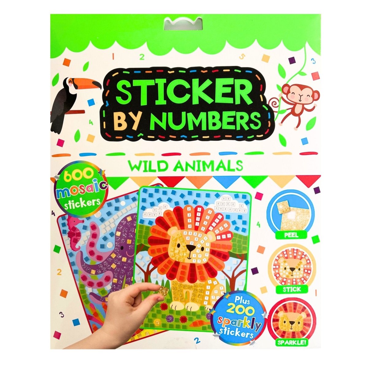 Sticker By Numbers - Wild Animals - PoundToys