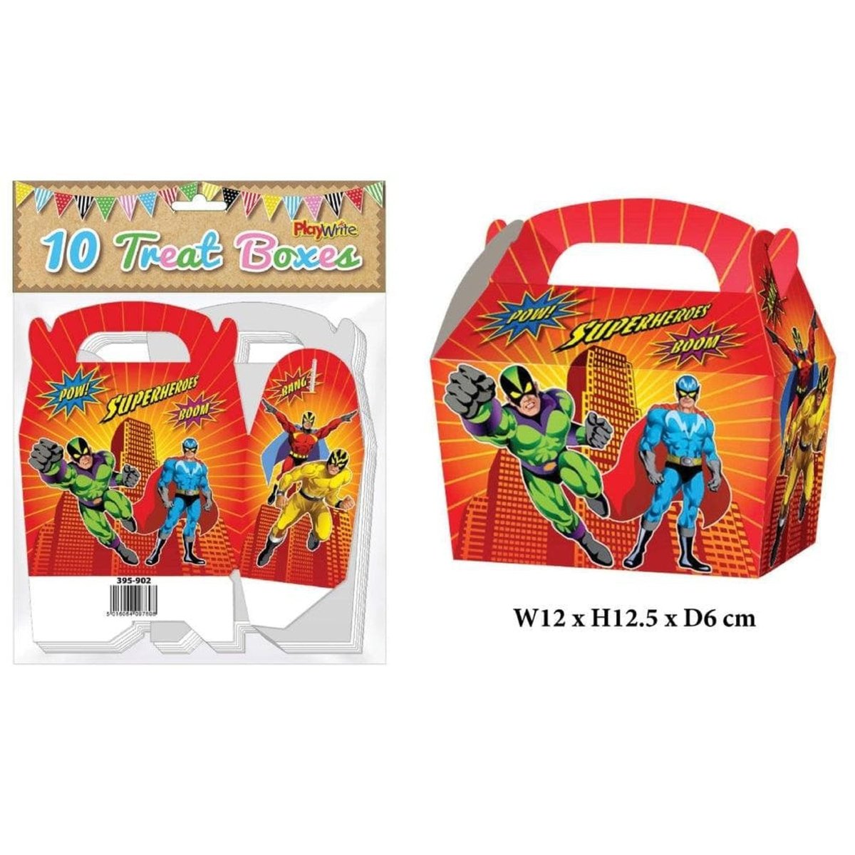 Super Hero 10 Pack Of Treat Boxes - PoundToys