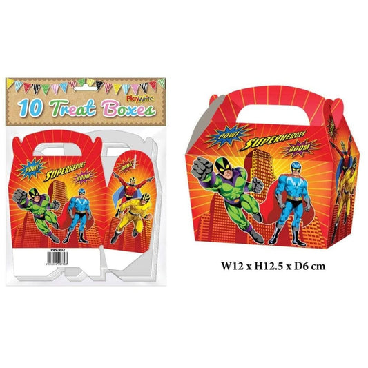 Super Hero 10 Pack Of Treat Boxes - PoundToys