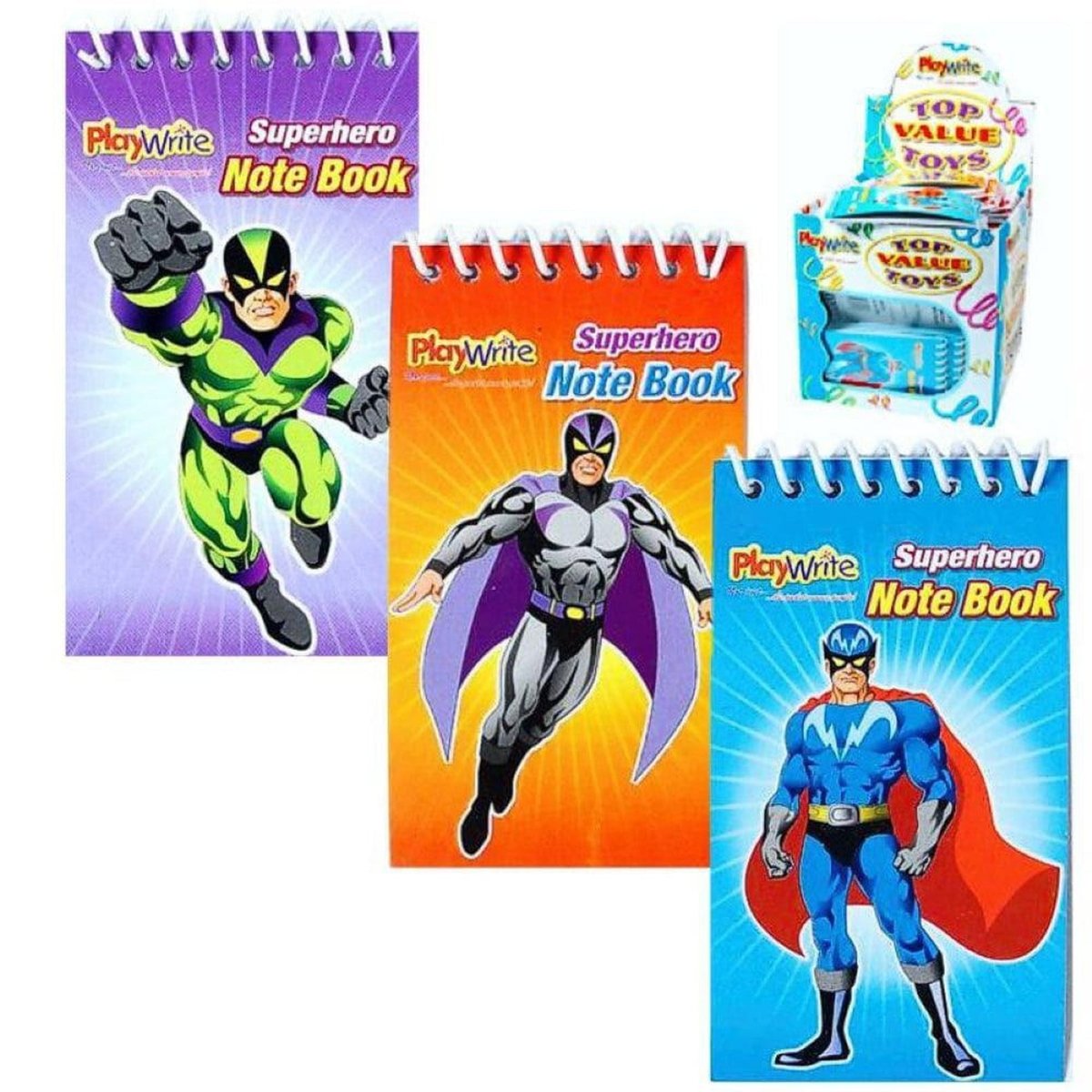 Super Hero Spiral Notebook 9.5x5.5cm - PoundToys