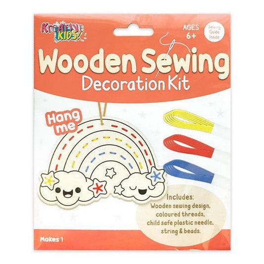 Super Rainbow Wooden Sewing Kit - PoundToys