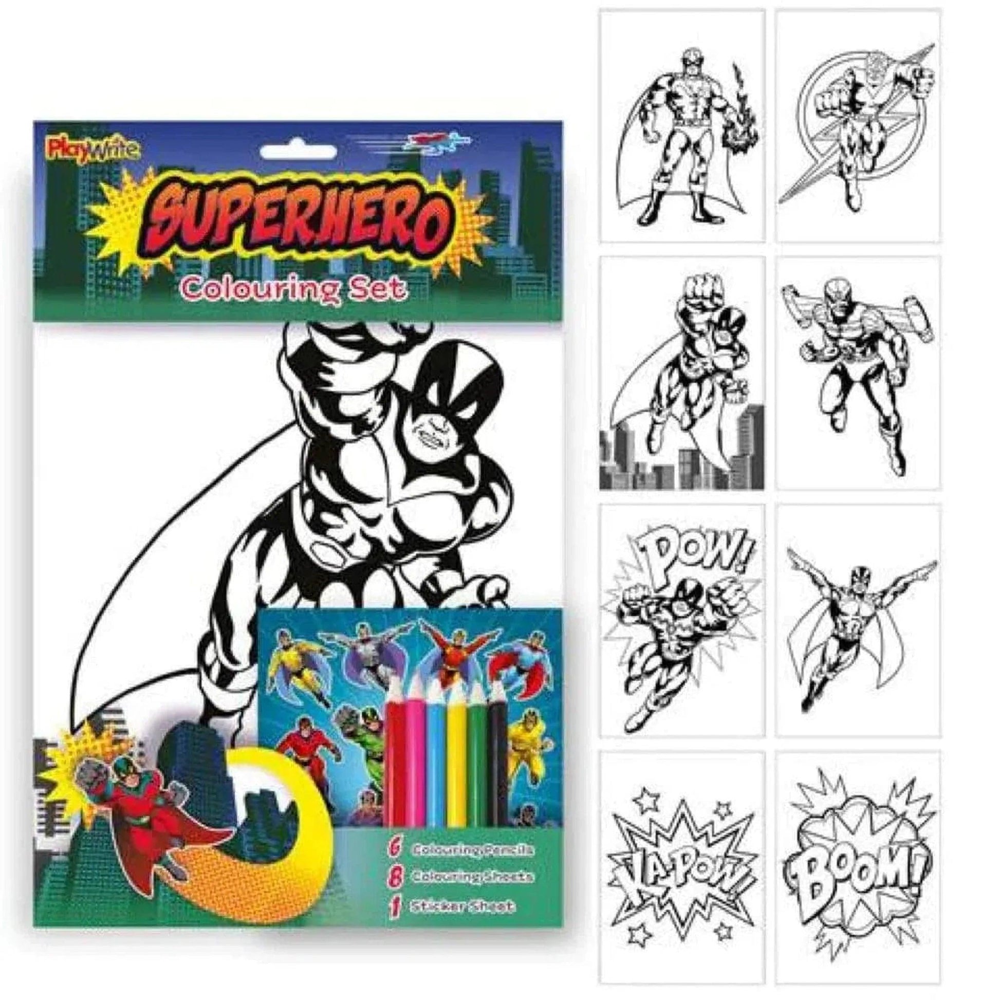 Superhero Colouring Activity Pack - PoundToys