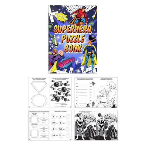 Superhero Fun Puzzle Book - Kids Party Craft