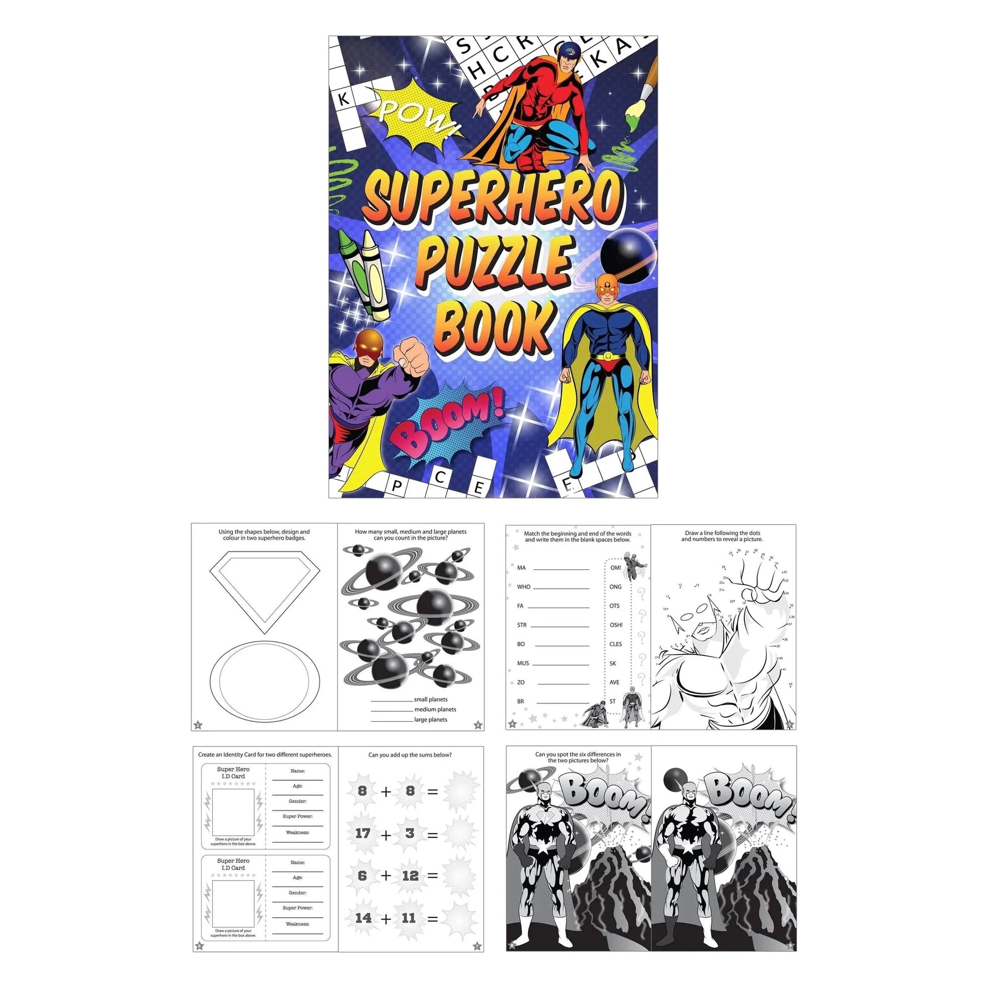 Superhero Fun Puzzle Book - PoundToys