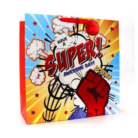 Superhero Gift Bag Square Large - Kids Party Craft