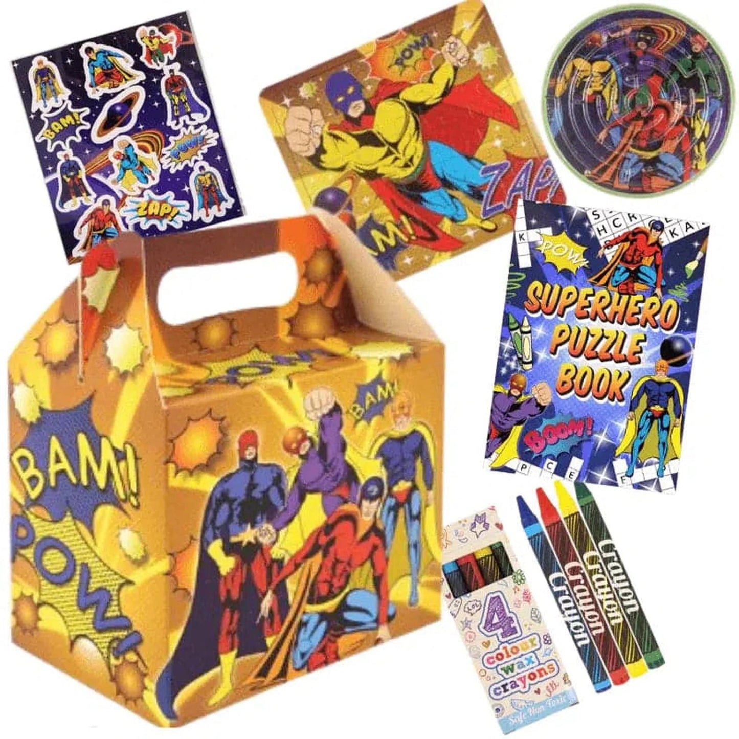 Superhero Pre-Filled Party Food Boxes - PoundToys