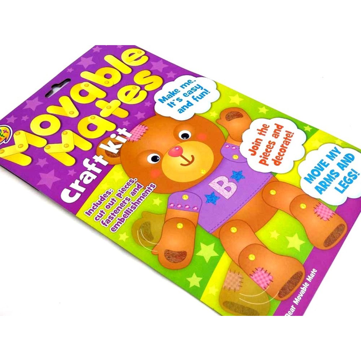 Teddy Bear Movable Mates Craft Kit - PoundToys