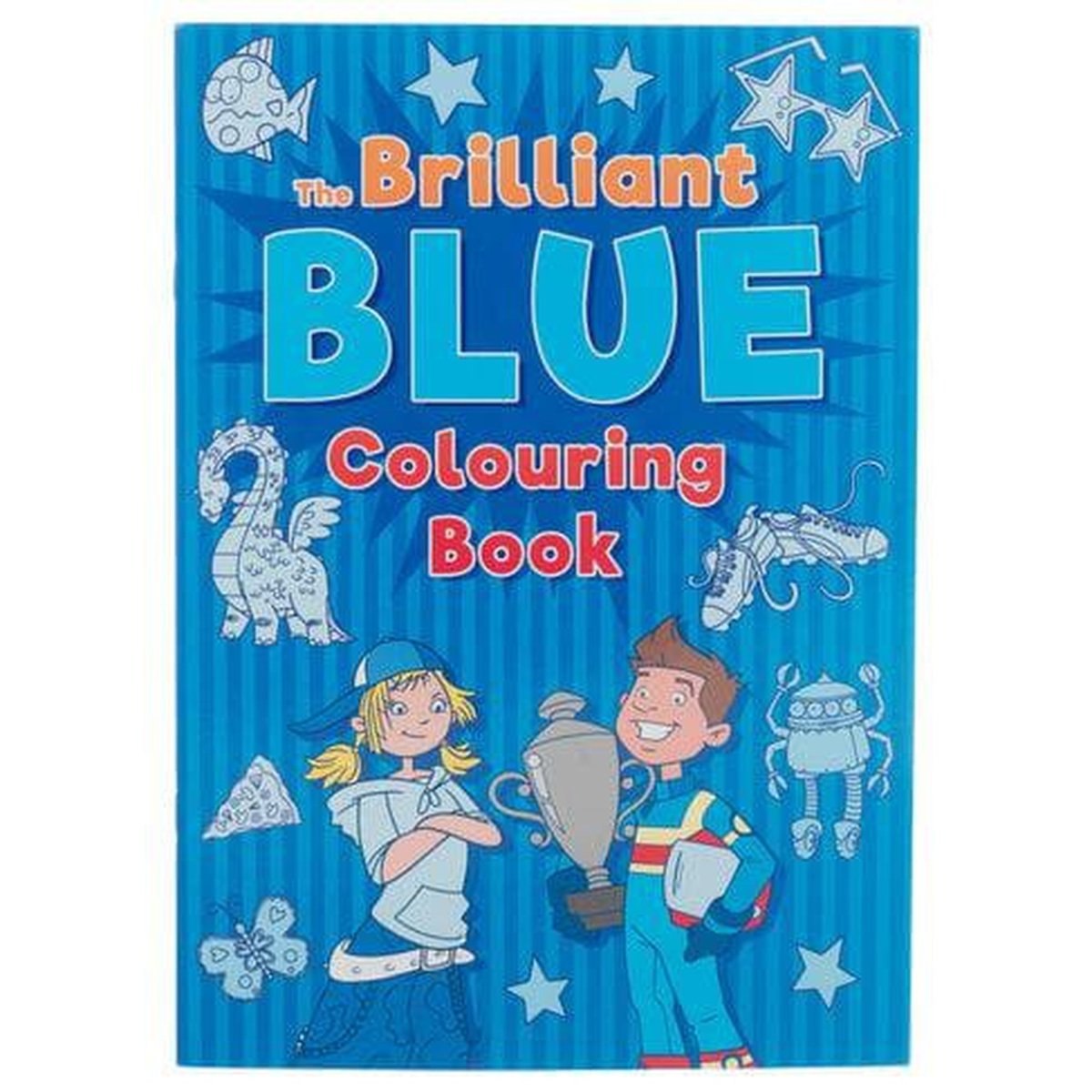 The Brilliant Blue A4 Colouring Book - PoundToys