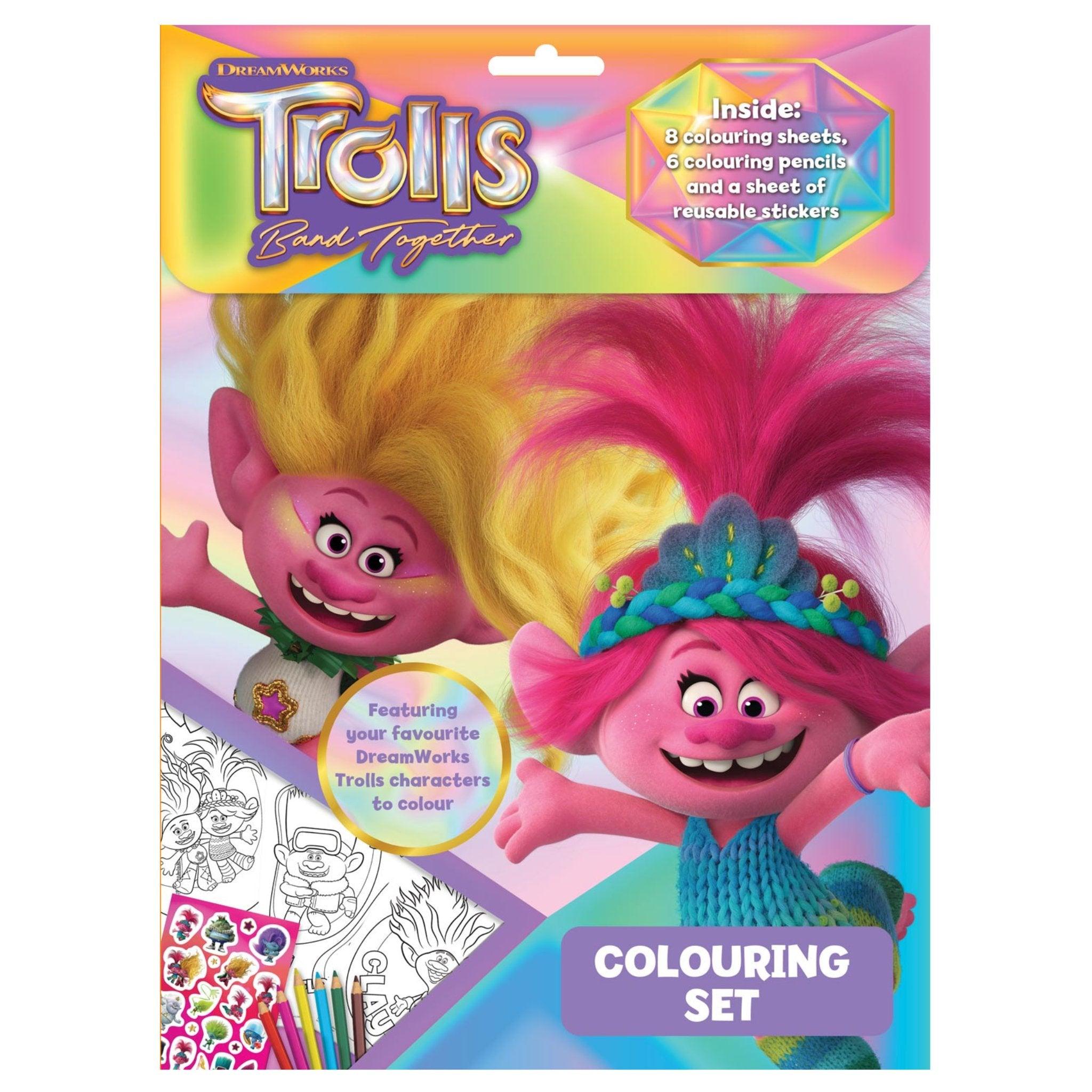 Trolls Band Together Colouring Set - PoundToys