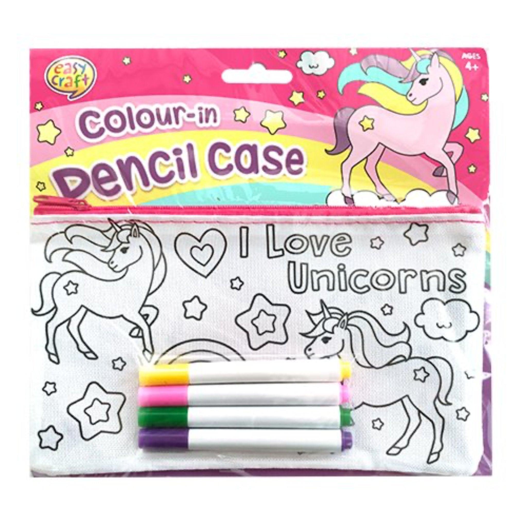 Unicorn Colour In Pencil Case - PoundToys