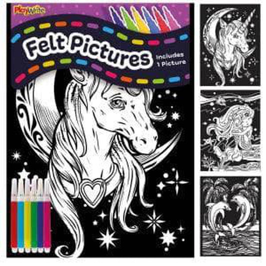 Unicorn Felt Colouring Kit - PoundToys
