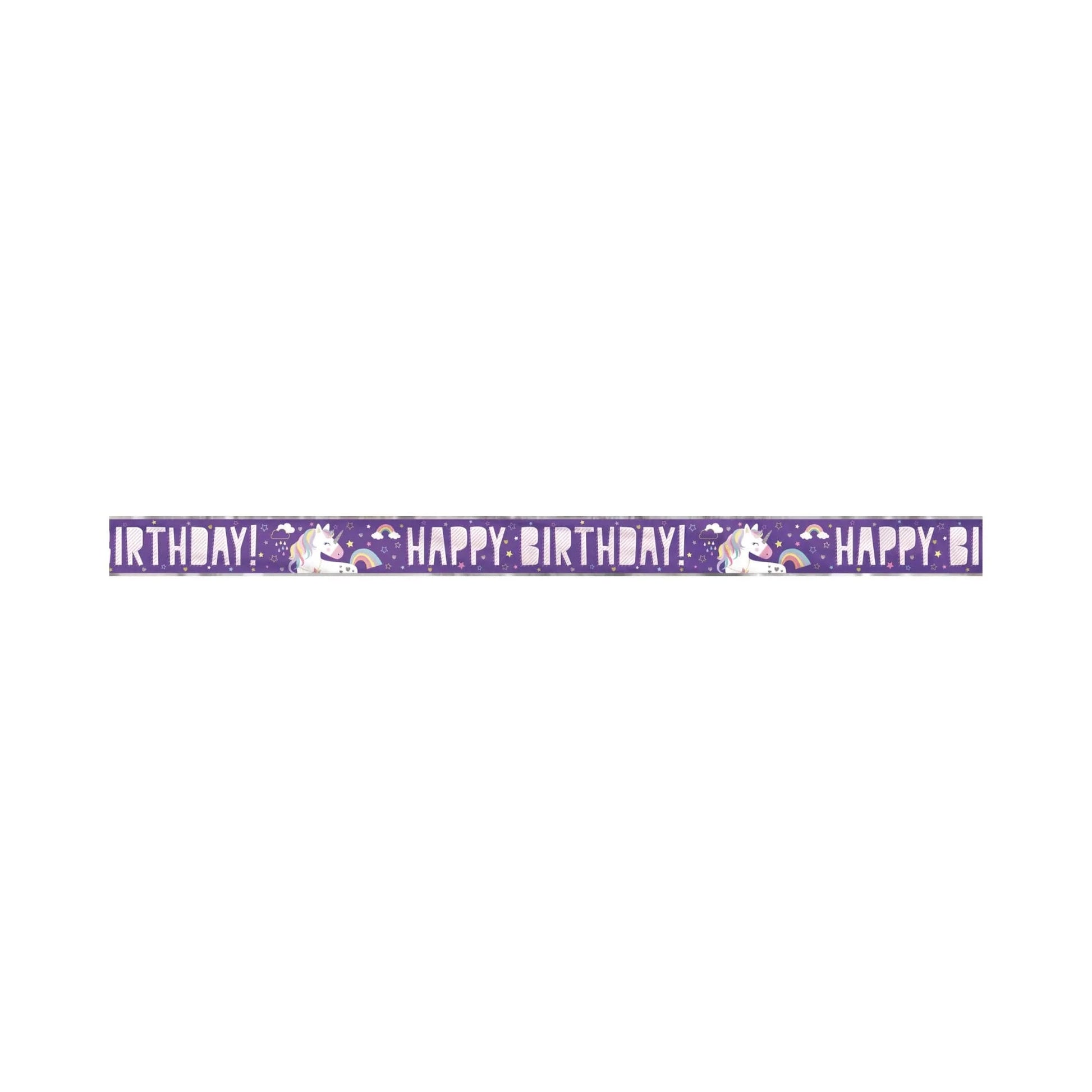 Unicorn Large 12ft Foil Banner - PoundToys