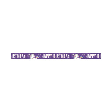 Unicorn Large 12ft Foil Banner - PoundToys