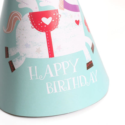 Unicorn Paper Party Hats 12pk - PoundToys