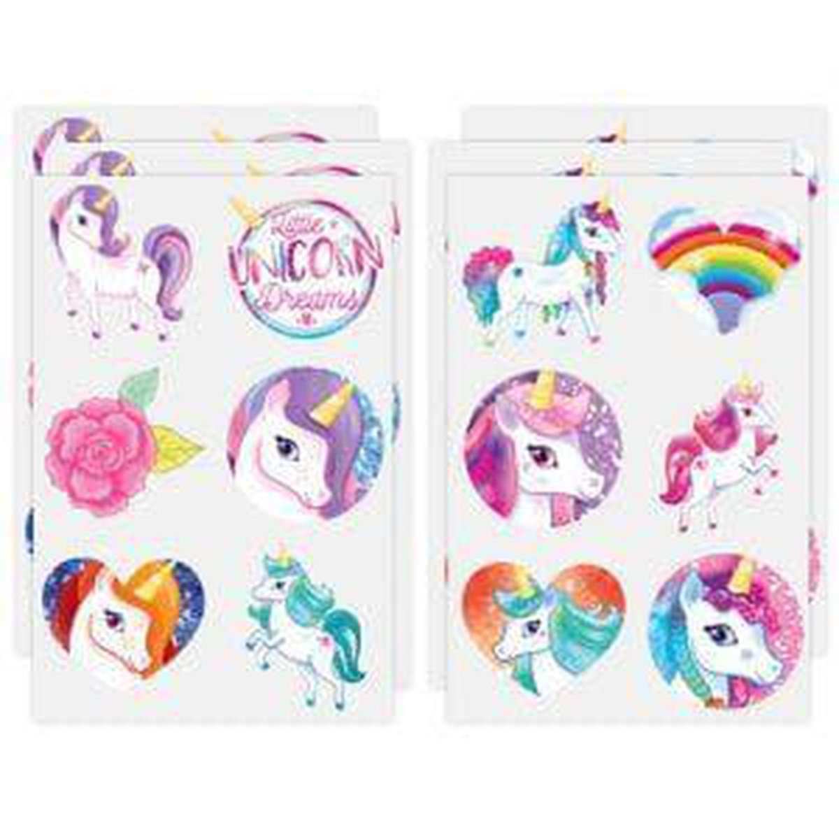 Unicorn Tattoo Sheets(Each Sheet Contains 6 Tattoos) - PoundToys