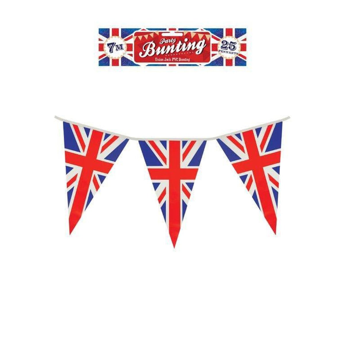 Union Jack Bunting 7m (25 Pennants) - PoundToys