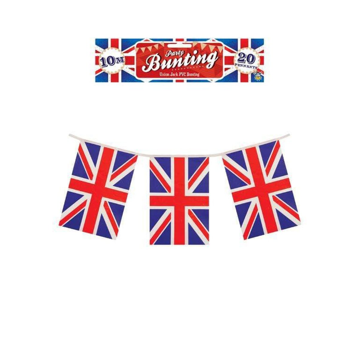 Union Jack Flag Bunting 10m (20 Flags) - PoundToys