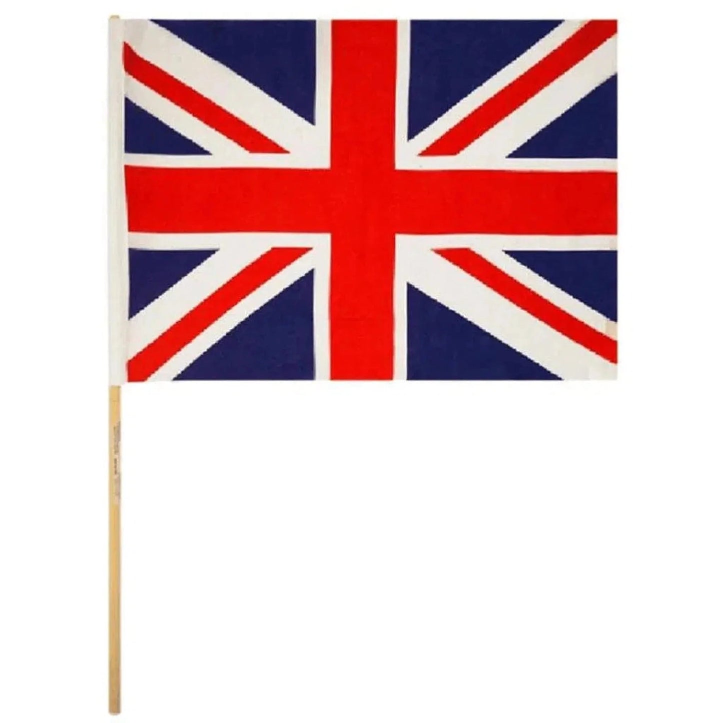 Union Jack Hand Flag (45cm x 30cm) with Wooden Stick - PoundToys