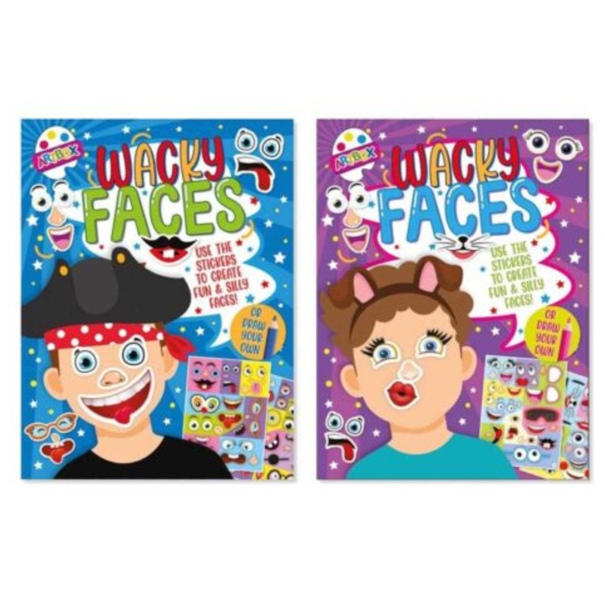 Wacky Faces Sticker Book - PoundToys