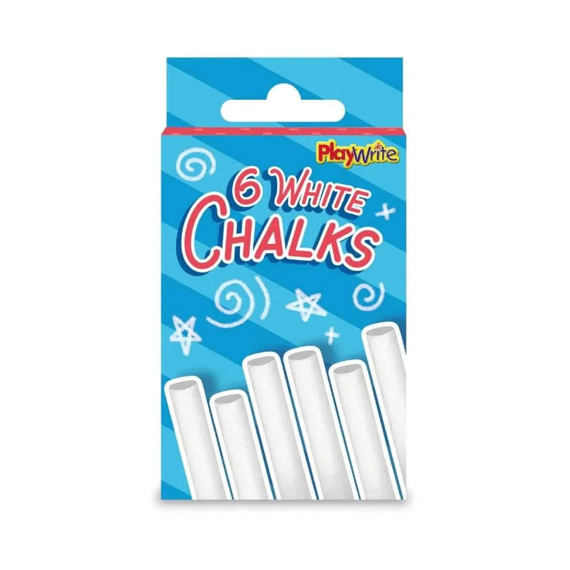 White 6 pce Chalks 8cm - PoundToys