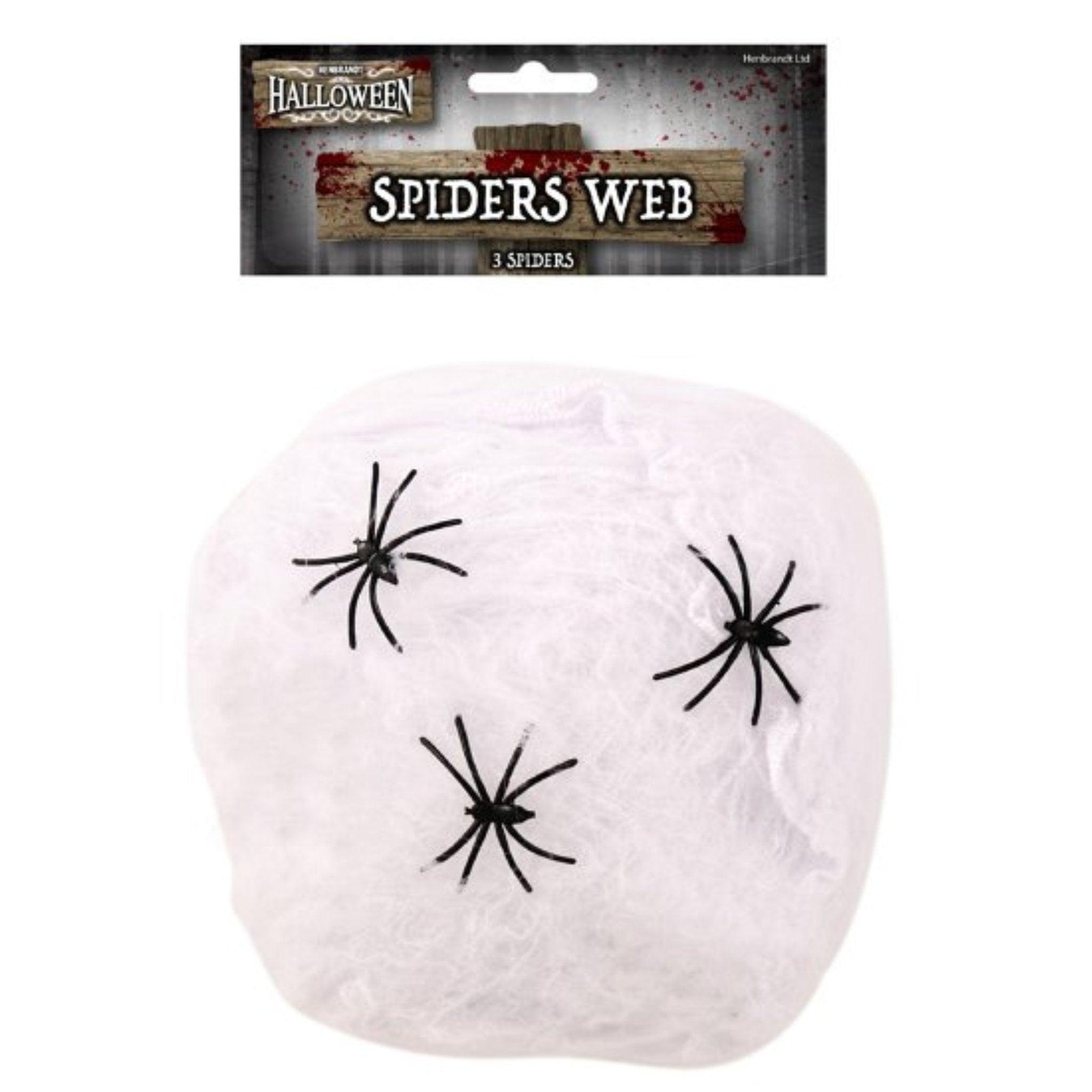 White Spider's Web with 3 Spiders - PoundToys