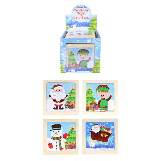 Wooden Christmas Mini Jigsaw Puzzle (11cm) - PoundToys