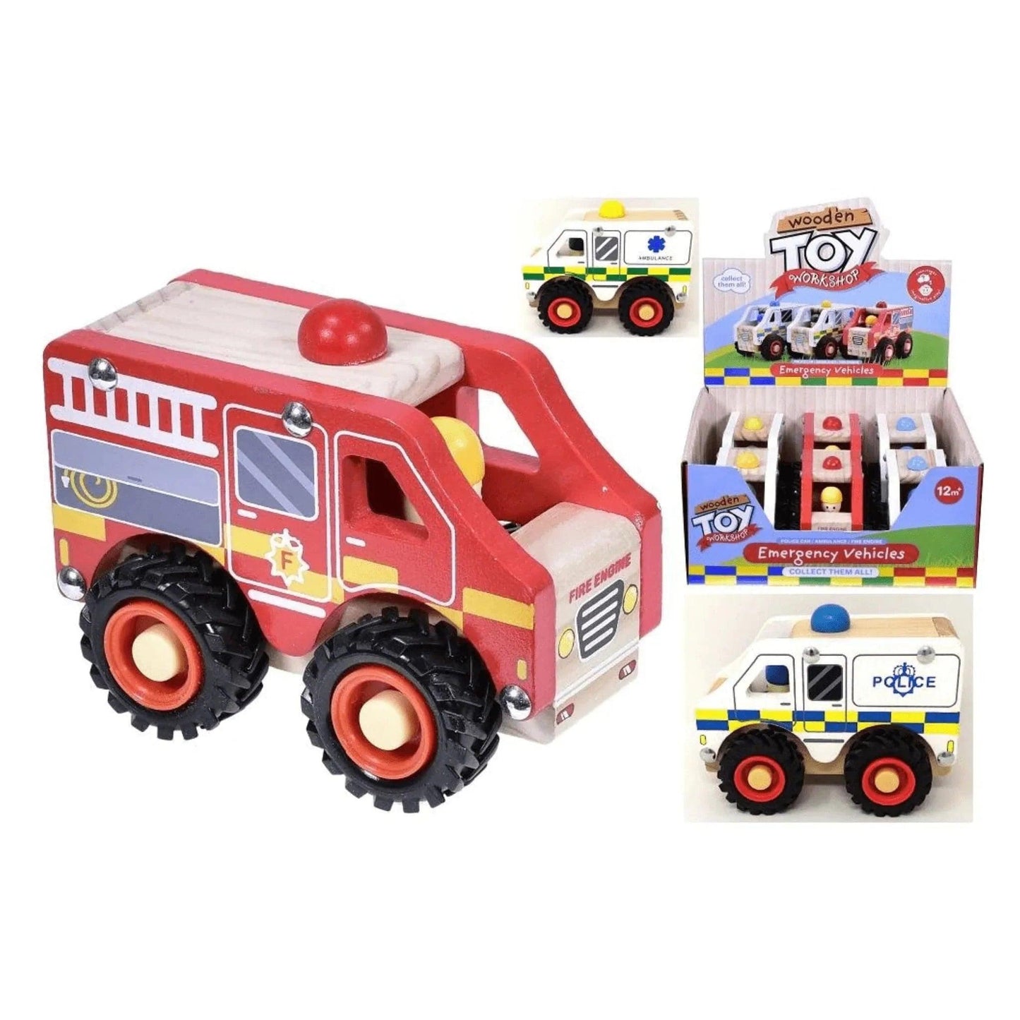 Wooden Emergency Vehicles - PoundToys