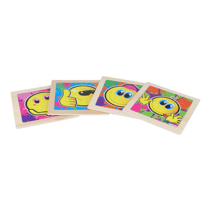 Wooden Emoji Smile Mini Jigsaw Puzzle - PoundToys