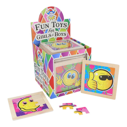 Wooden Emoji Smile Mini Jigsaw Puzzle - PoundToys