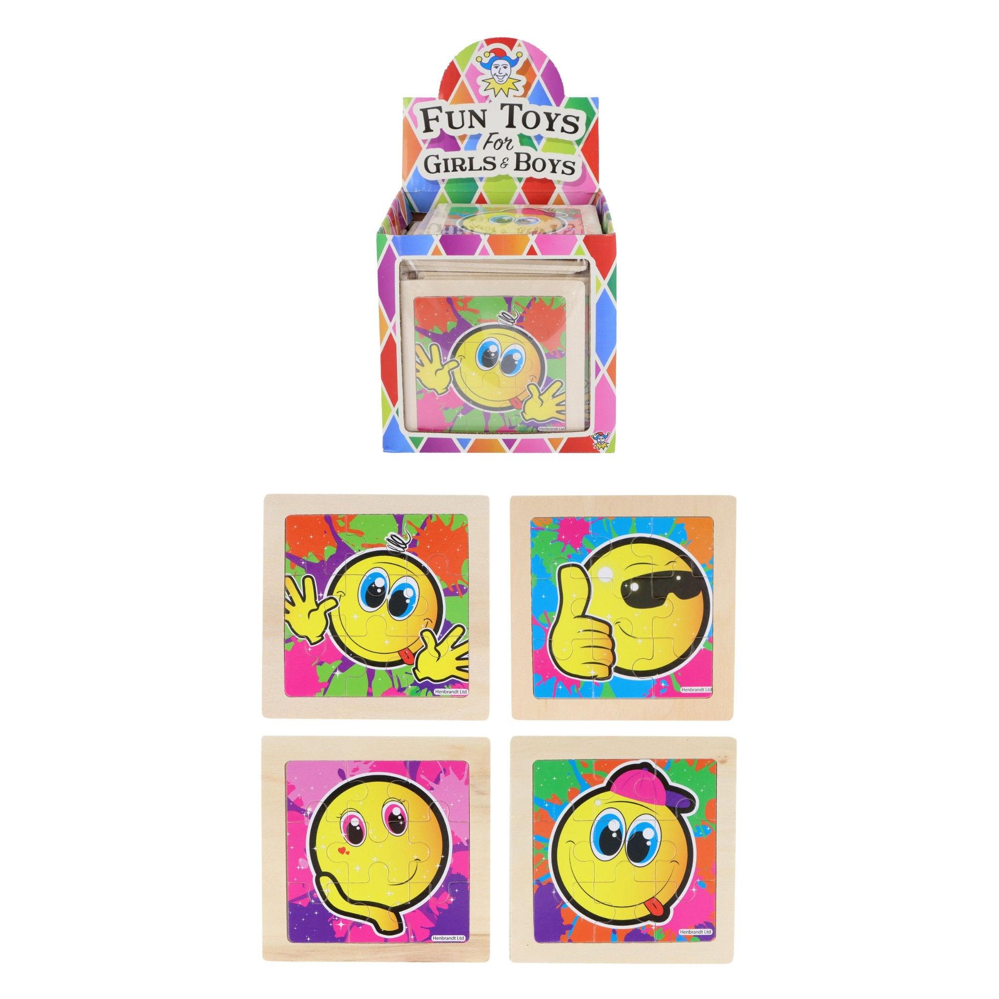 Wooden Emoji Smile Mini Jigsaw Puzzle - PoundToys