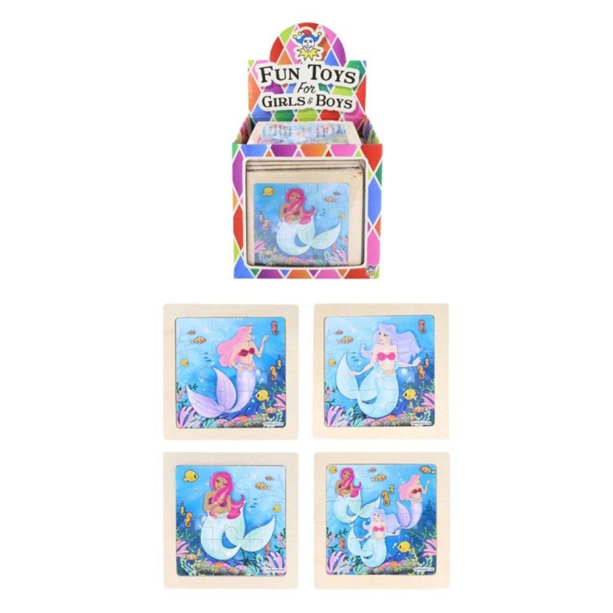 Wooden Mermaid Mini Jigsaw Puzzle (11cm) - PoundToys