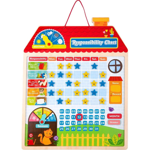 Wooden Responsibility Chart - PoundToys