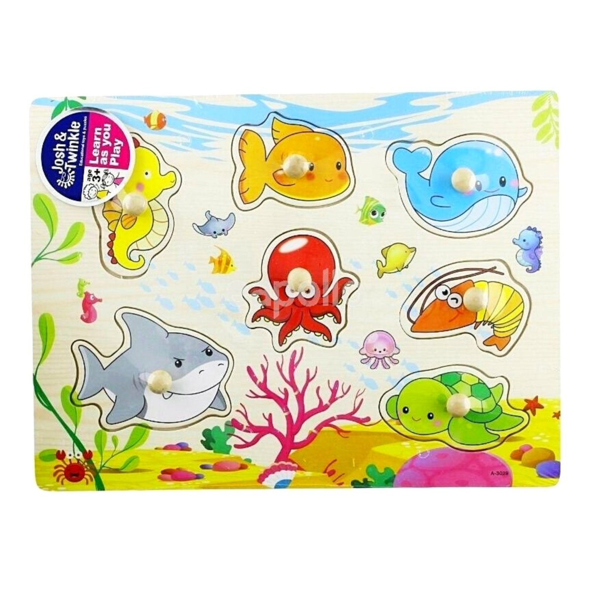 Wooden Under The Sea Matching Educational Puzzle - PoundToys