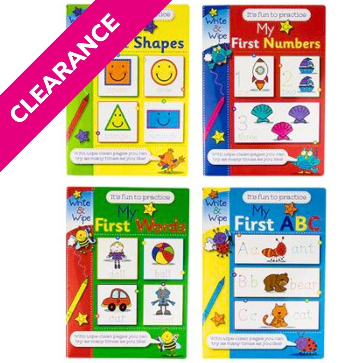 Write & Wipe Clean Books - PoundToys