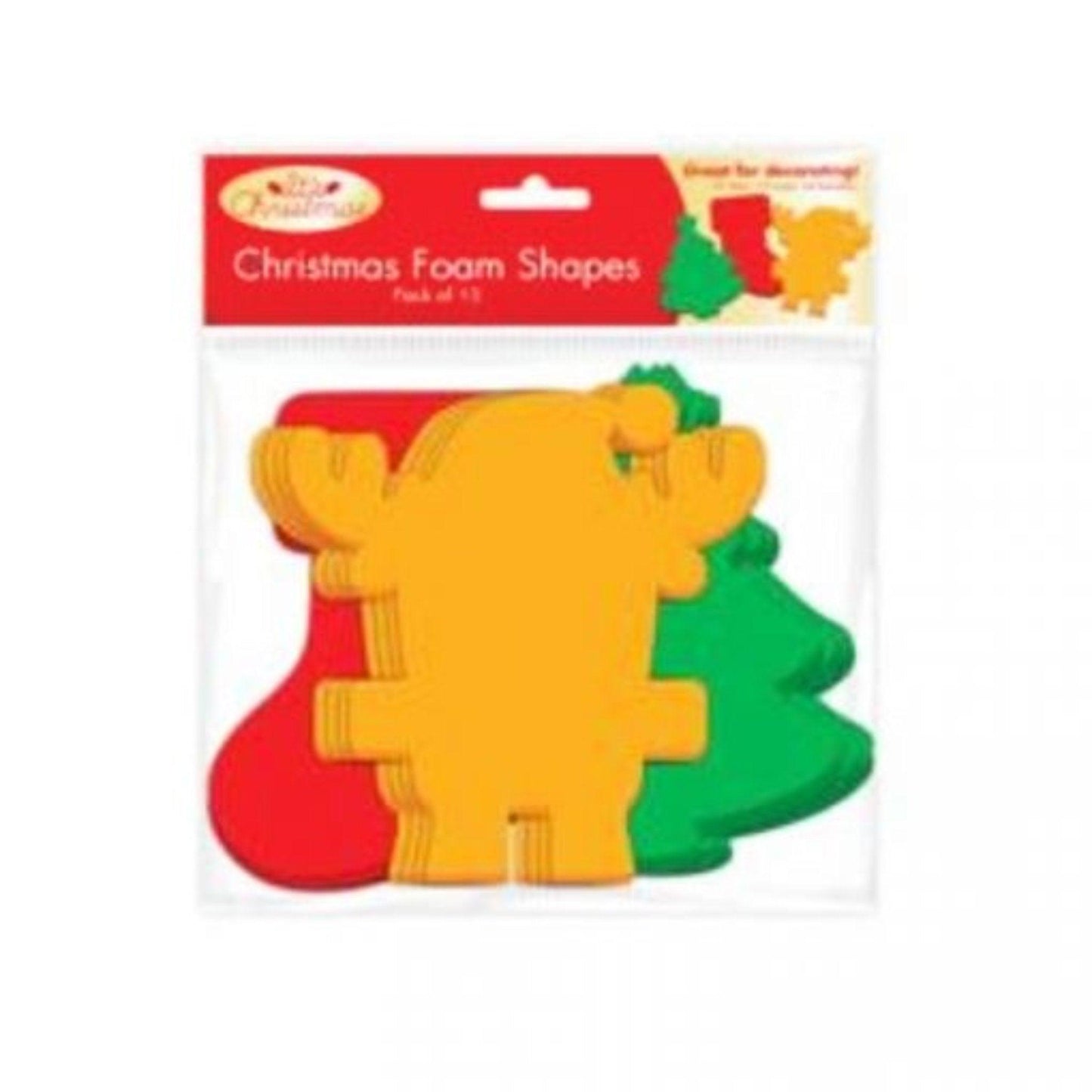 Xmas Stocking/Trees/Reindeers Foam Shapes Pack - PoundToys