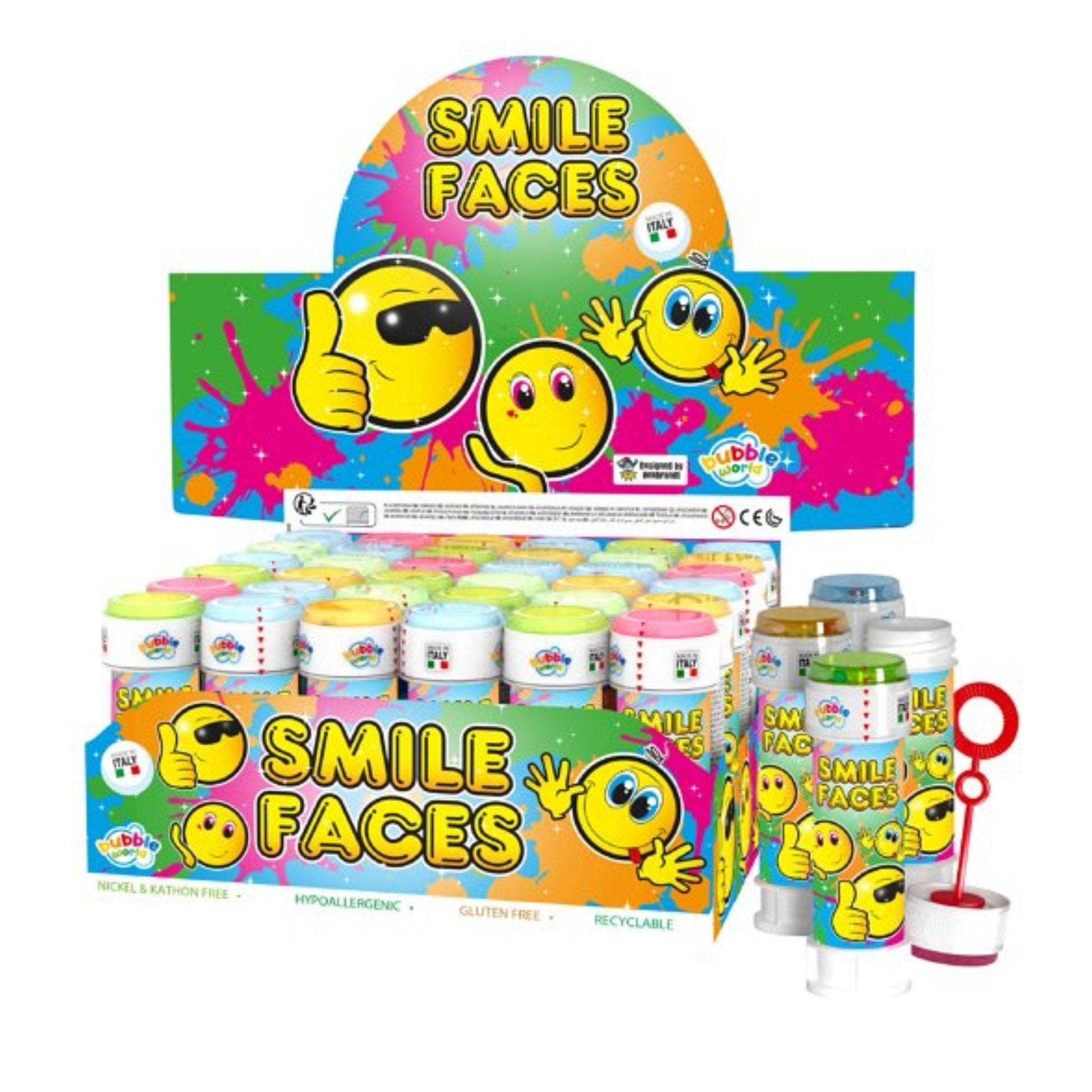 Yellow Smile Bubble Tub with Wand (60ml) - PoundToys